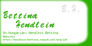 bettina hendlein business card